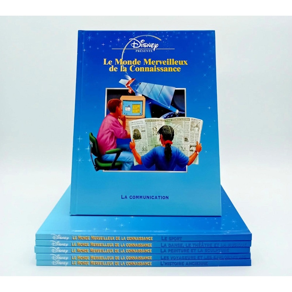 Lot of 6 Disney Books – Le Monde‎ Merveilleux de la Connaissance – French Disney